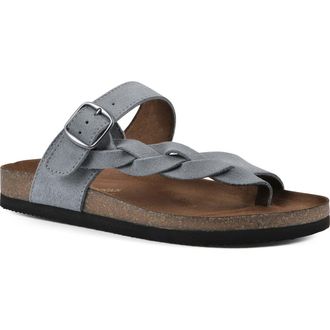 White Mountain Crawford Braided Footbed Sandal in Blue Raspberry at Nordstrom Rack, Size 10