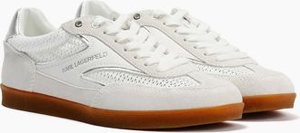 Karl Lagerfeld Womens Karl Lagerfeld Kandidate Mesh Mix Womens White Trainers - Size: 7