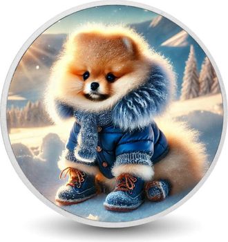 OEM Winter Wanderer: Fluffy Explorer En Azul, Moneda De 1 Oz