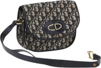 Dior Pre-owned Vintage Trotter Canvas Schoudertas - Dames - Vintage Schoudertas - Blauw - ONE Size - Leer - Vintage