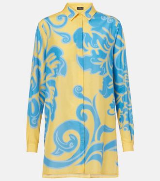 Etro Printed cotton and silk shirt
