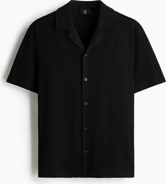 H&M Freizeithemd in Regular Fit - Schwarz