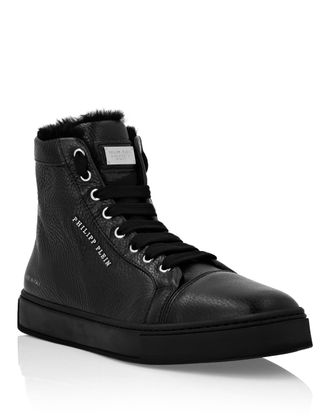 Philipp Plein Leather Hi-Top Sneakers Big Bang