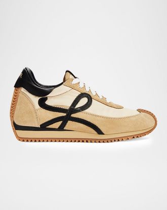 Loewe Men & apos;s Flow Runner 2.0 Nylon and Suede Sneakers