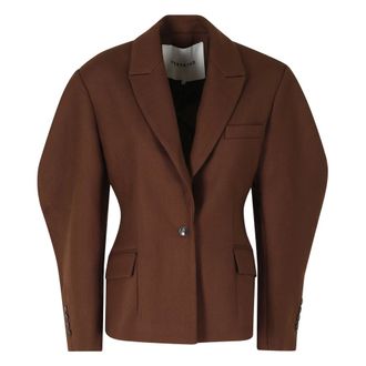 Birgitte Herskind Alex Fitted Blazer - Dames - Jassen - Bruin - Maat: XS Wol