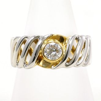C&A Platinum Yellow Gold Yellow Gold (18K) Platinum 900 Band Ring (Pre-Owned)