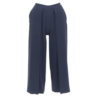 Rag & Bone dark grey inverted pleated cropped wide pants US0 XS