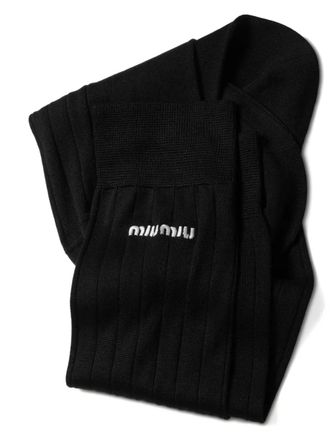 Miu Miu Calzini in seta - Nero