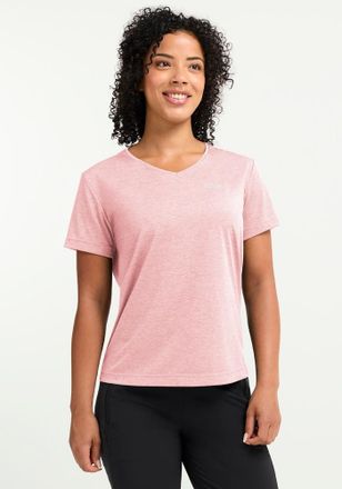 Jack Wolfskin Funktionsshirt JACK WOLFSKIN WILDTRAIL T W, Damen, Gr. L (42/44), rosegarden, Obermaterial: 100% Polyester, normal, V-Ausschnitt, Shirts Funktionsshir