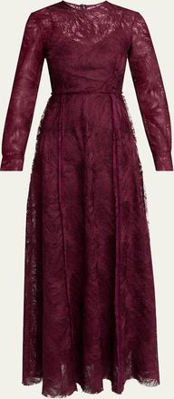 Erdem Long-Sleeve Lace Gown