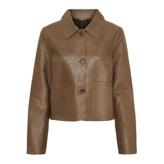 BTF-CPH Giacca in Pelle - - Jackets - Donna - Marrone - L