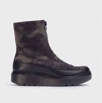 Wonders Womens Livia Animal Print Boot In Black
