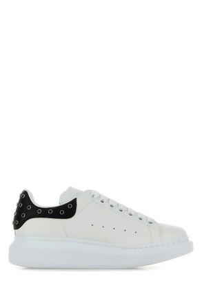 Alexander McQueen Alexander Mcqueen White Leather Sneakers With Black Leather Heel