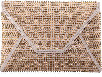 Nina Lorna Embellished Envelope Clutch in Gold at Nordstrom
