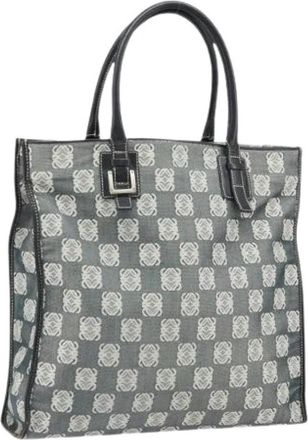 Loewe Pre-owned Canvas Tote Bag - Dames - Vintage Shopper - Zwart - ONE Size - Vintage