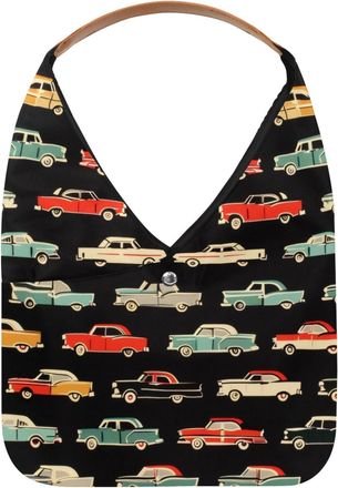 Generic Car Pattern Reusable Lightweight Grocery Bags - Foldable Into Compact Pouch, Washable & Sturdy, Multipurpose for Shopping and Travel