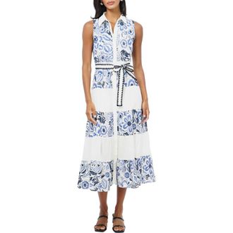 Adelyn Rae Ethena Embroidered Sleeveless Dress in Blue at Nordstrom Rack, Size X-Small