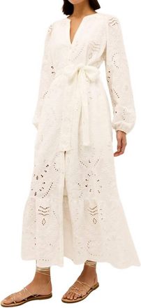 Marie Oliver Hannon Eyelet Dress In Oyster