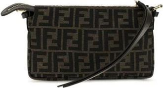 Fendi FF Jacquard Schoudertas - Dames - Tassen - Bruin - Maat: ONE Size