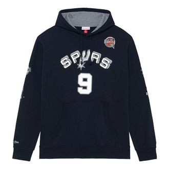 Mitchell & Ness x NBA San Antonio Spurs HOF Fleece Hoodie Tony Parker 9 FPHD6861-SASYYTPABLCK