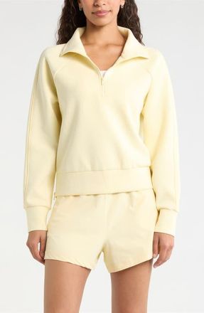 Zella Sporty Half Zip Sweatshirt in Yellow Flan at Nordstrom, Size Xx-Large