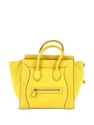 Celine Luggage Bag Grainy Leather Mini tote bag - Yellow