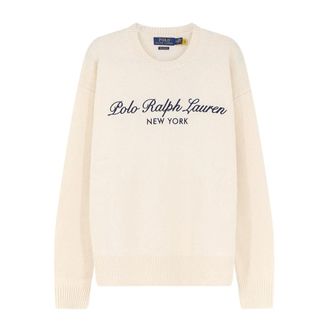 Polo Ralph Lauren Truien & Vesten, Heren, Beige, 2Xl, Katoen, Trui met ronde hals