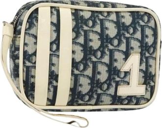 Dior Pre-owned Clutches, female, Blue, Size: ONE SIZE Pre-owned Vintage Pouch