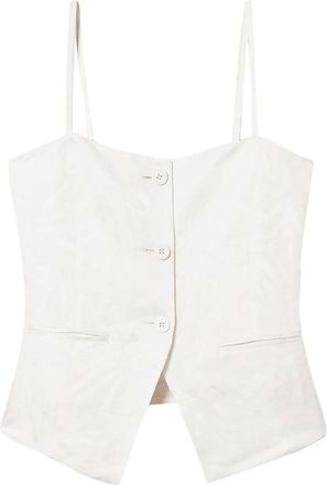 Twin-Set Top con motivo intrecciato - 00282_NEVE