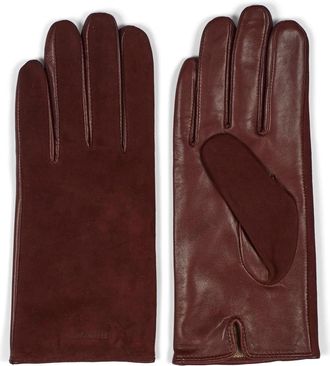 Howard London Luna Leren Handschoenen - Dames - Handschoenen - Bruin - 8 1/2 IN - Wol - Accessoires