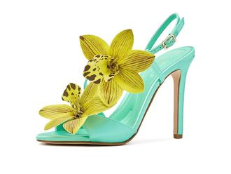 Jessica Simpson Jylia 3D Floral High Heel Sandals Womens Sandals Summer Seafoam : 9.5 M, Synthetic