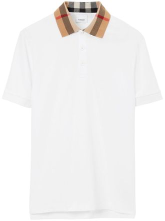 Burberry Poloshirt aus Baumwolle mit Karokragen
