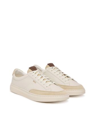HUGO BOSS Smooth Leather Sneakers - White