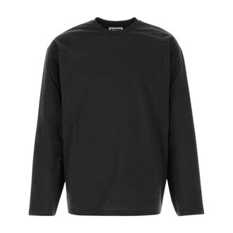 Jil Sander Sweatshirts, male, Black, Size: 2XL Cotton Long-Sleeve T-Shirt