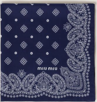 Miu Miu Printed poplin scarf