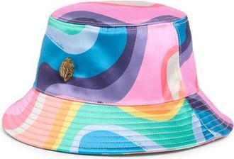 Kurt Geiger Wave Print Bucket Hat in Rainbow at Nordstrom