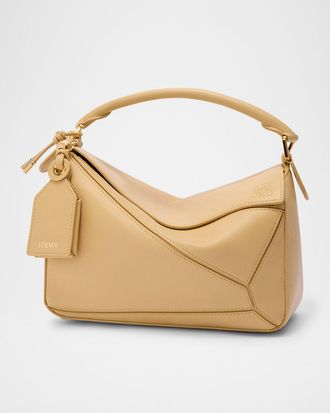 Loewe Puzzle Elevated Small Top-Handle Bag in Leather