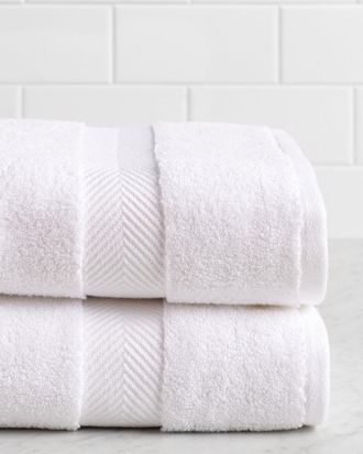 Superior Highly Absorbent Zero Twist 2Pc Bath Cotton Towel Set