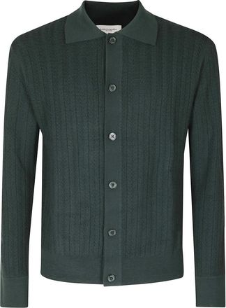 Paolo Pecora Cardigan - Heren - Truien - Groen - Maat: L