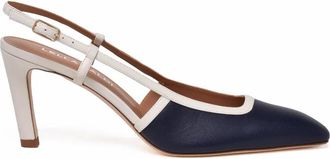 Lella Baldi Blue Leather Chanel Pump