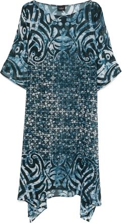 John Richmond printed beach dress - women - Spandex/Elastane/Polyester/Polyester - S - Blue