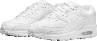 Nike Air Max 90 DH8010-100 Sneakers Womens White Leather Lifestyle Shoes MEW1712