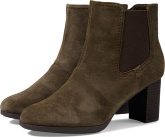 Clarks Womens Bayla Rose Fashion Boot, Slate Suede, 7