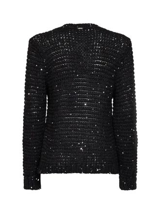 Herno Sequin-Embroidered Alpaca Blend Sweater - Black