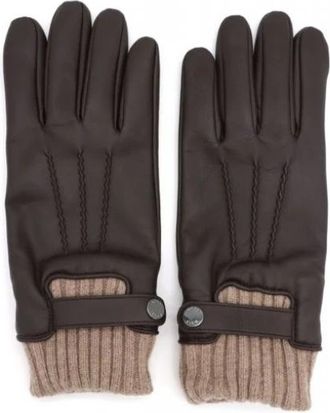 HUGO BOSS Hyden-R Handschoenen - Heren - Handschoenen - Bruin - 9 1/2 IN - Wol - Accessoires