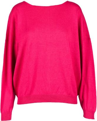 Be You Rondgebreide trui - Dames - Ronde hals truien - Roze - M - Katoen - Truien & Vesten