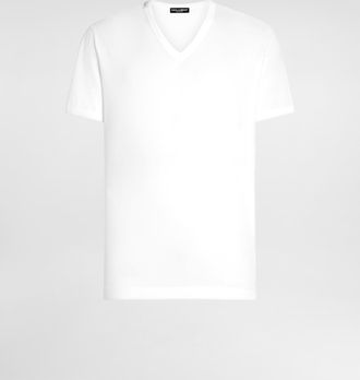Dolce & Gabbana T-shirt Aus Baumwolle - Man T-shirts And Polos White Cotton 44