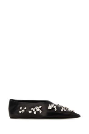 Jil Sander J15wz0036p7588 001 Black Ballerine Flat Shoes