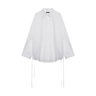 Balenciaga Shirts, female, White, Size: 2XS Lace-up Shirt