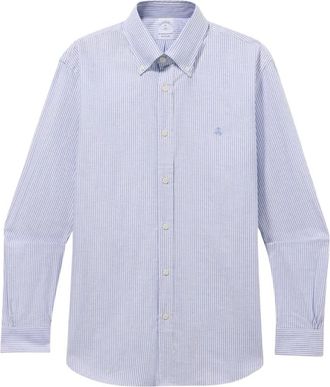 Brooks Brothers Regular Fit gestreept Oxford overhemd met button-down kraag - Heren - Casual Overhemden - Blauw - S - Katoen - Overhemden